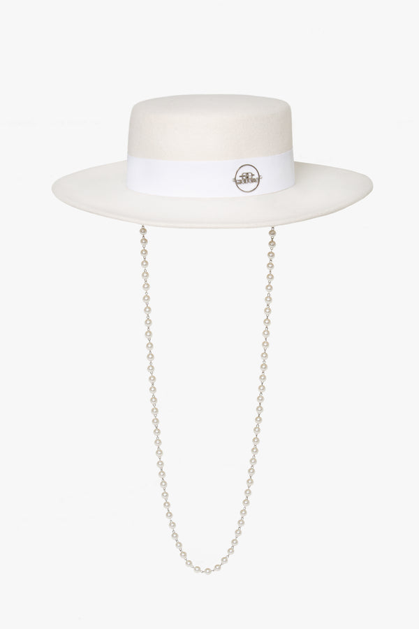 Gidoa Pearl Canotier Felt Hat