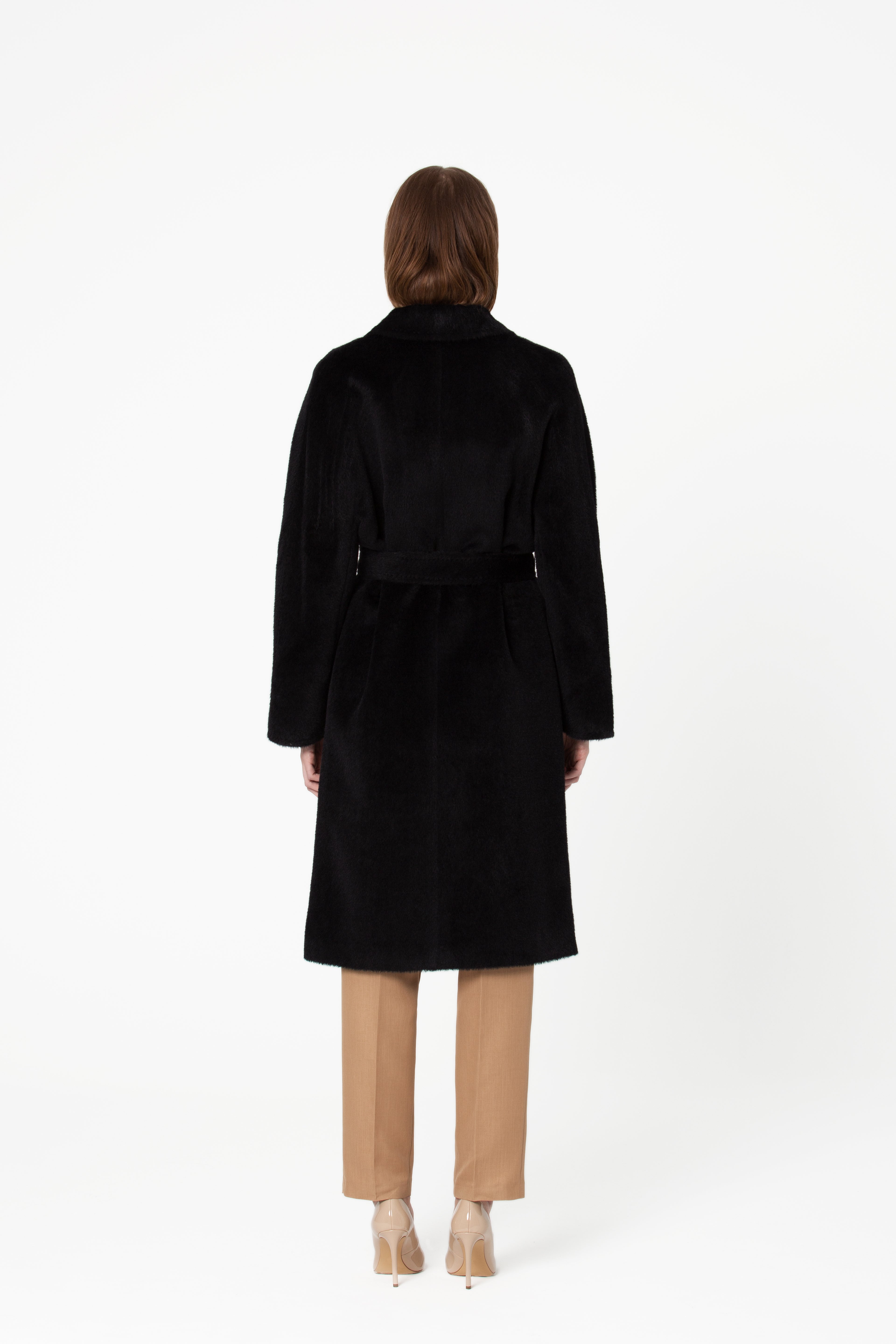 Adioro Black Alpaca Coat