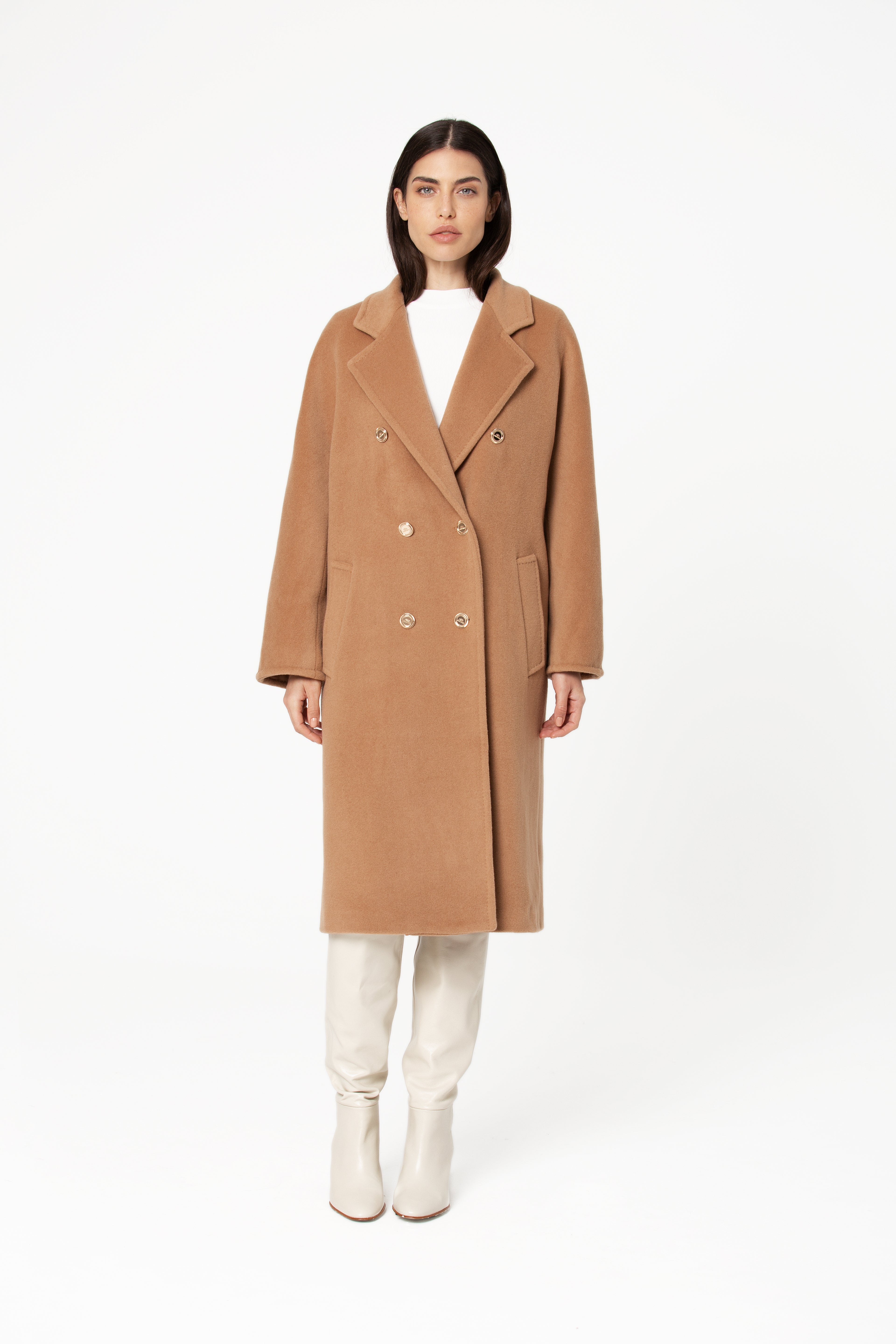 Lavinti Camel Cashmere Coat