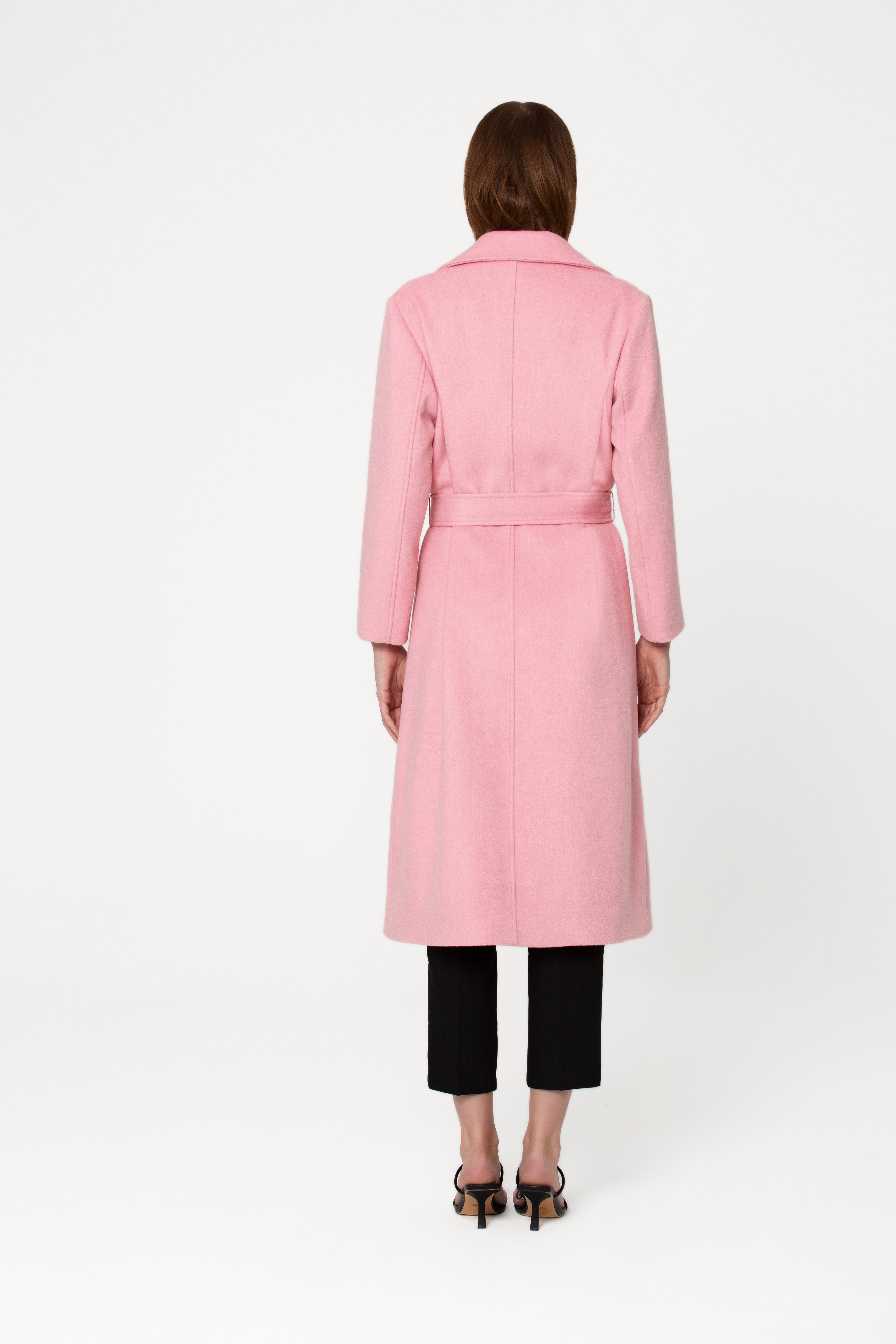 WINTER WOOL COAT PINK; LUXURY COATS; LUXURY COAT WOOL; PINK COAT; WOMEN PINK COAT