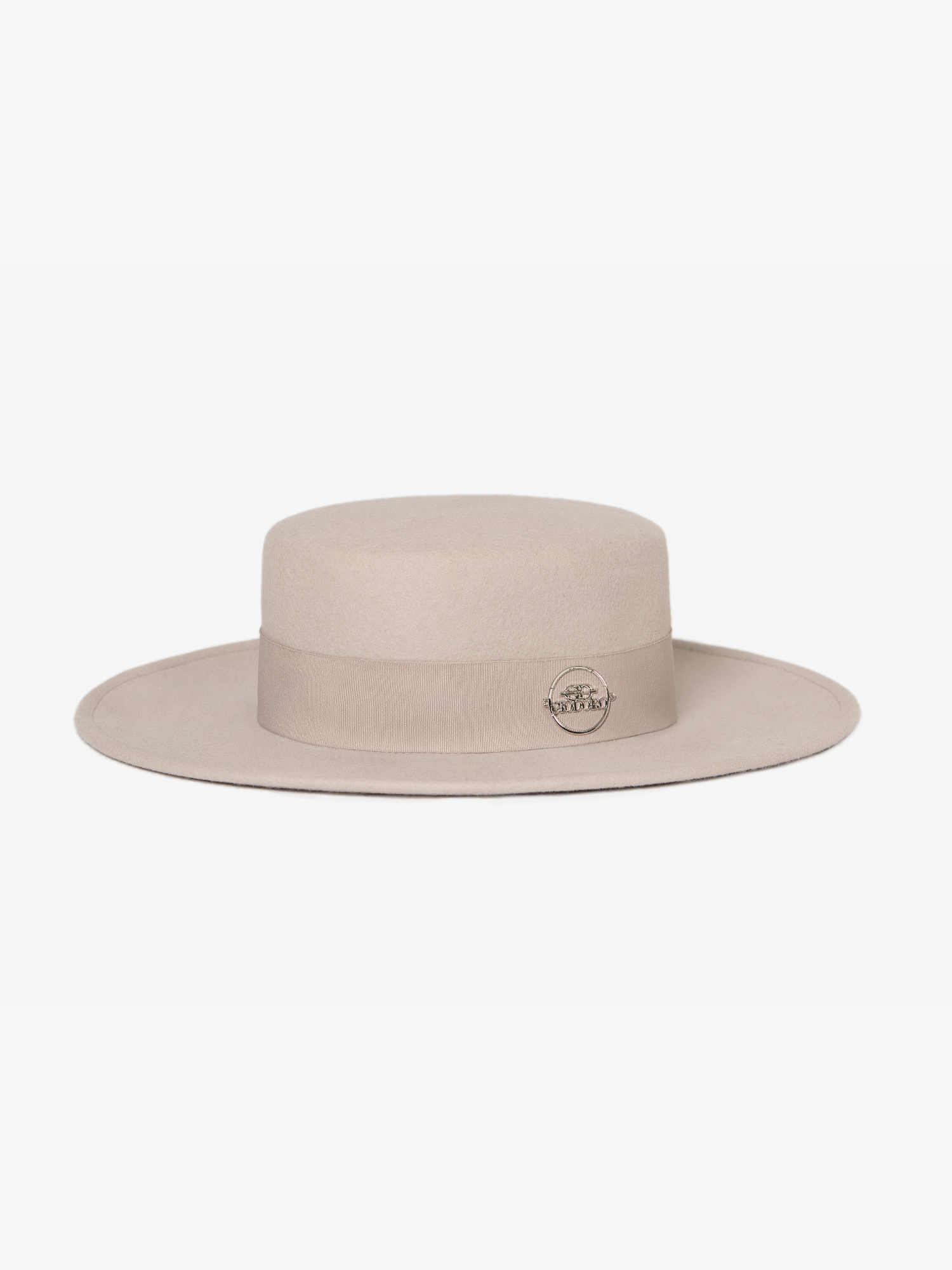 Gidoa Canotier Felt Hat in Grey Color